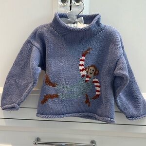 Beautiful knit sweater 24m with funny monkey 🐒